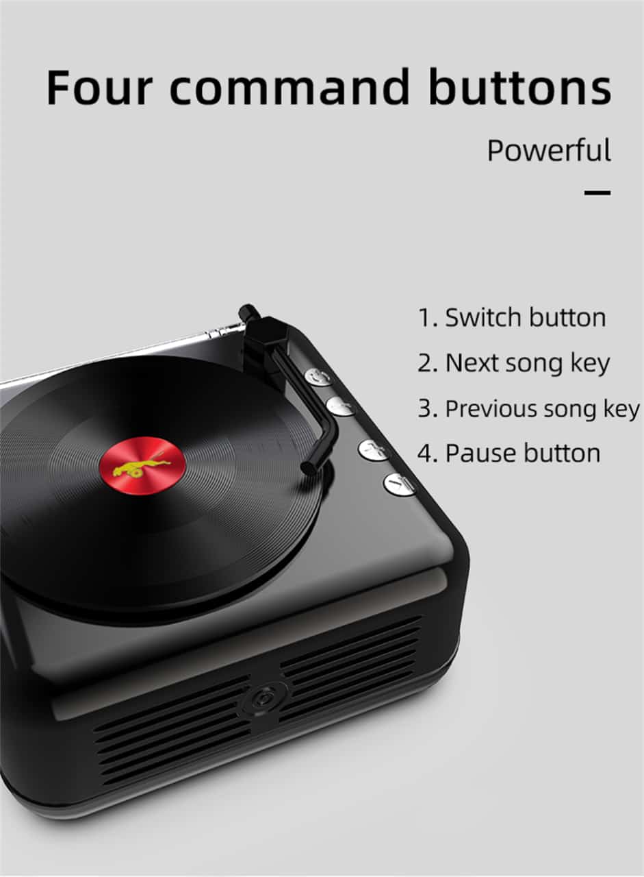 Altavoz Portatil De Musica Con Bluetooth